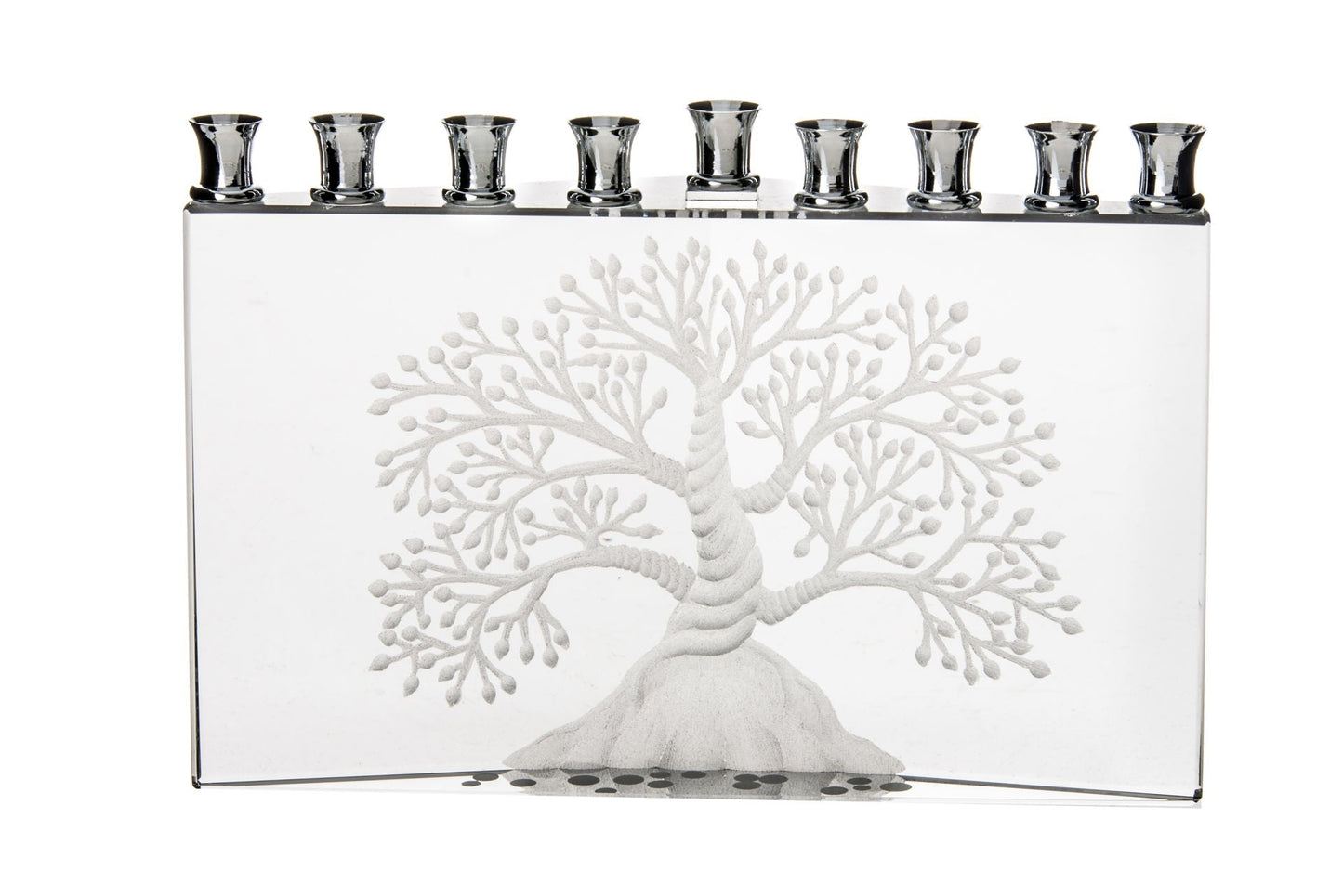 ETZ CHAIM CRYSTAL Tree Chanukah Menorah