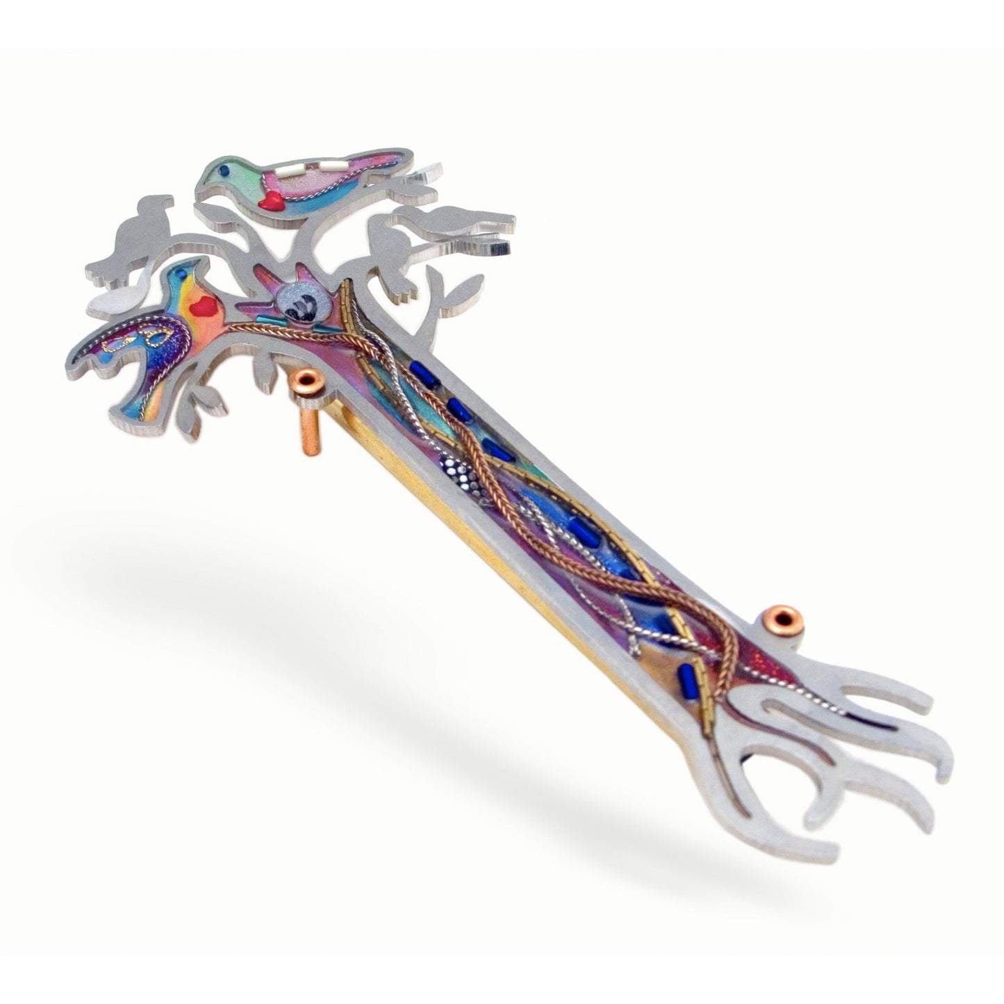 Tree of Life with Doves Mezuzah by seeka