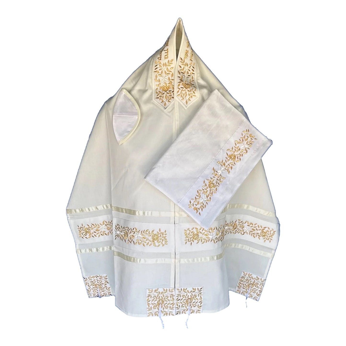 Women's Tallit: Ade-104 Gold Rose Tallit