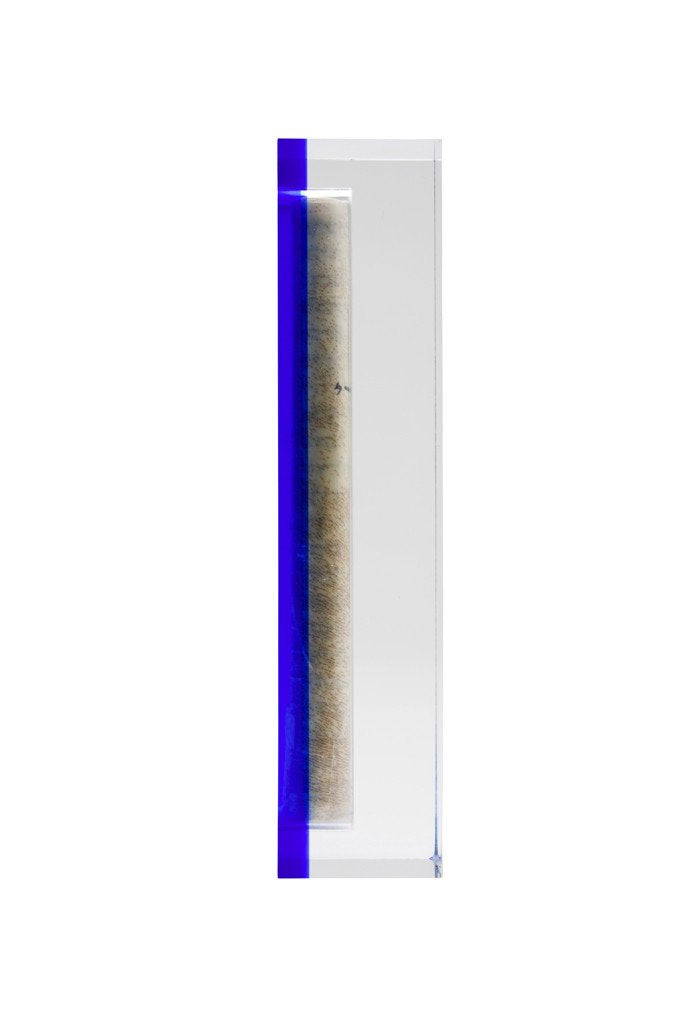 Translucent Blue Acrylic Mezuzah - Small by Apeloig Collection