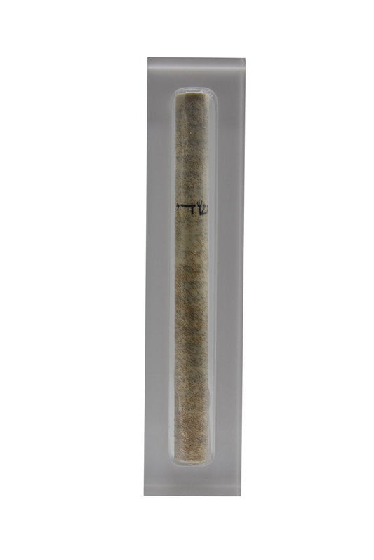 Translucent gray Acrylic Mezuzah - Small by Apeloig Collection