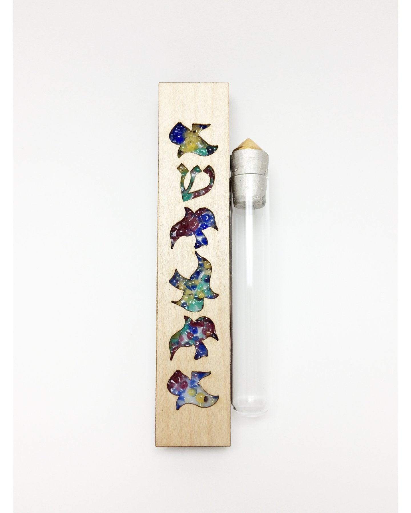 Dove Wedding Mezuzah for Break Glass