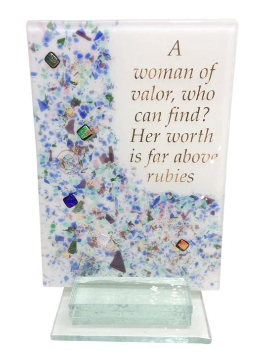 Stand Alone Woman of Valor Glass