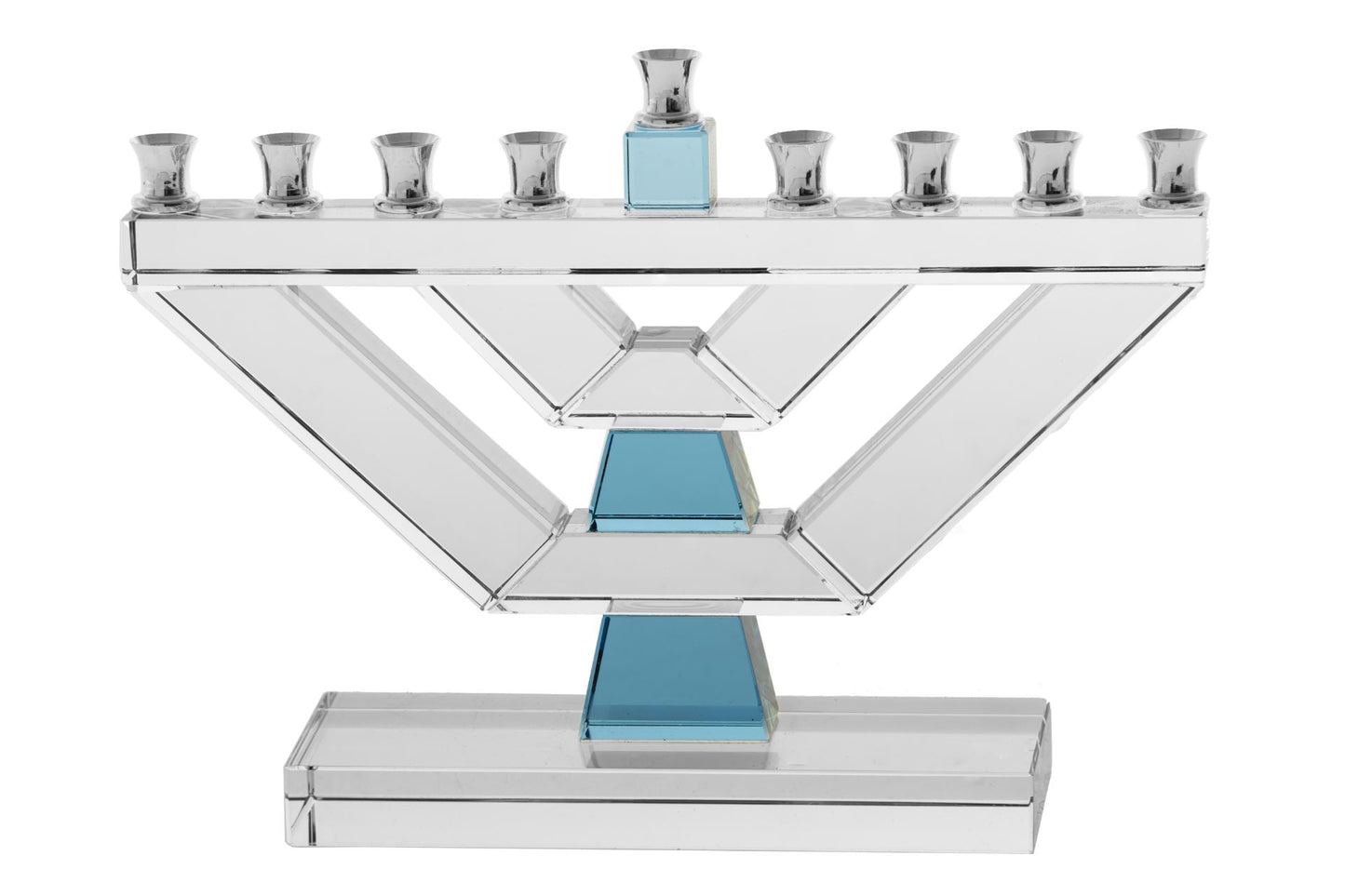 Menorah Crystal & Blue