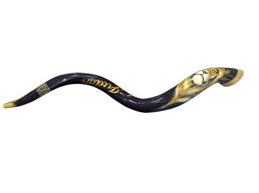 Lion of Judah Hand-Painted Yemenite Shofar
