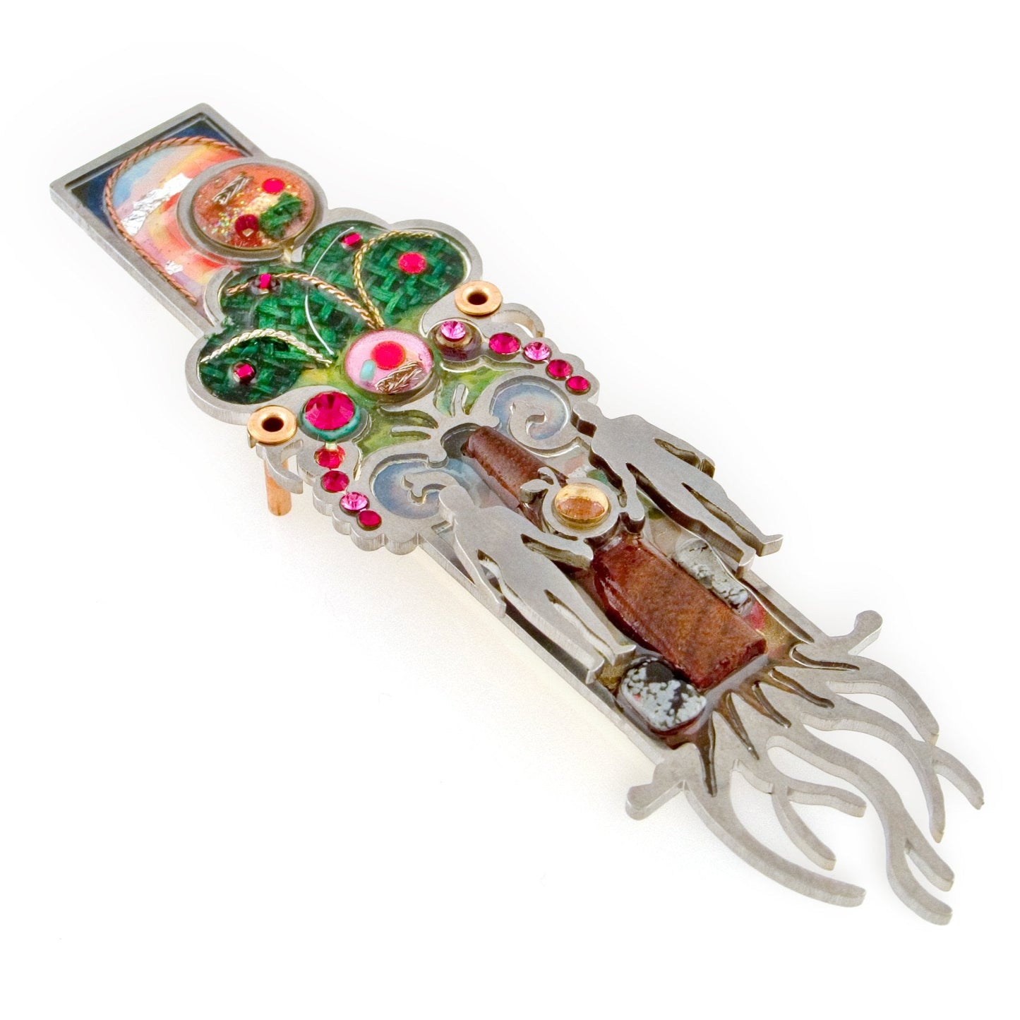 Adam & Eve Lush Tree Mezuzah by Seeka