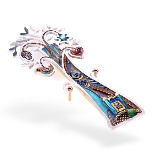 Tree of Life with Temple Mezuzah by Seeka