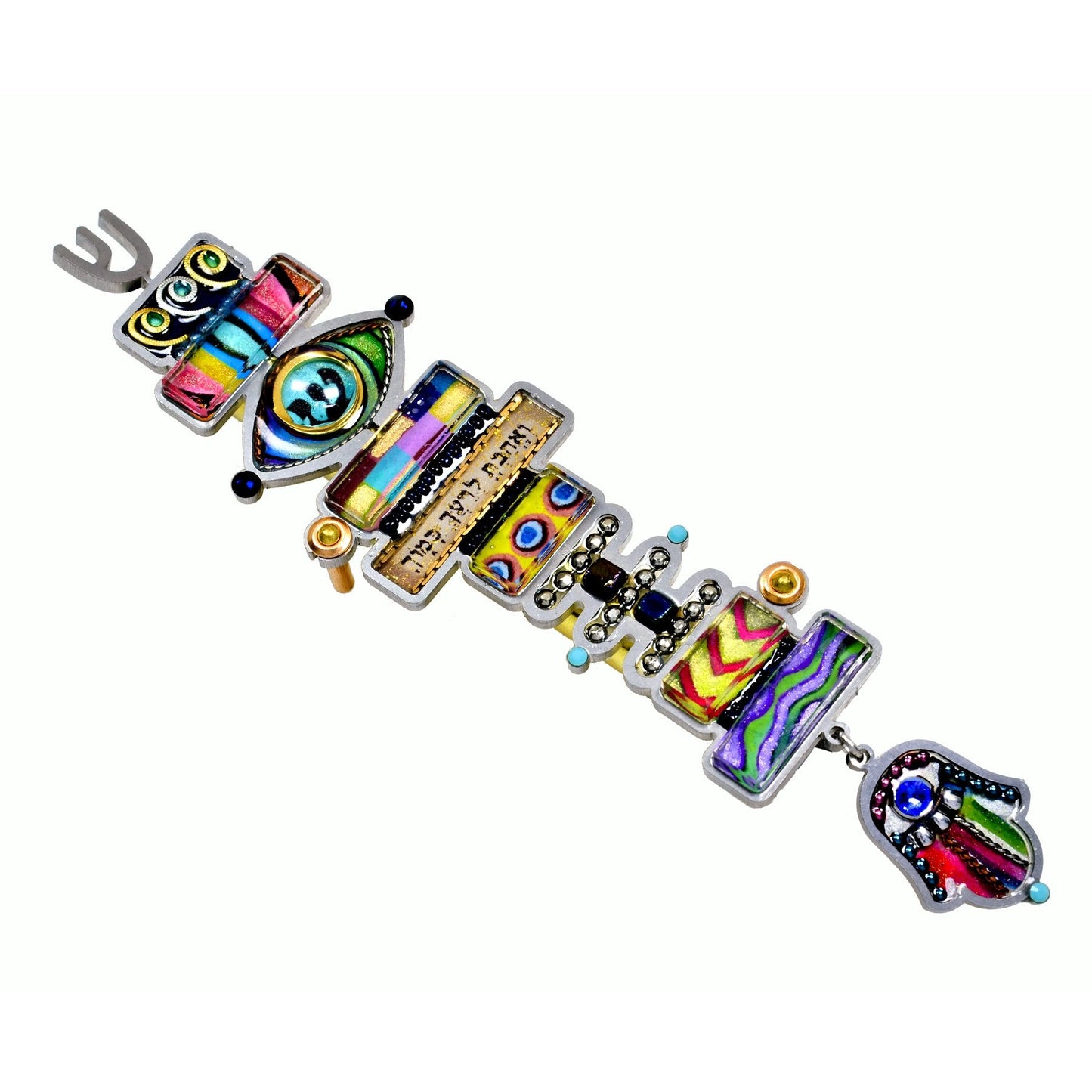 Hamsa Judaic Mezuzah by Seeka