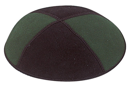 Two Tone Suede Kippah Item - Choose any 2 Colors of suede