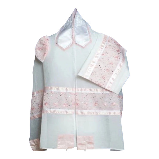 Women's Tallit: ADE-967 Pink Diamonds