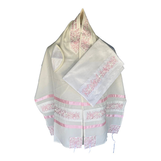 Women's Tallit: Ade-104 Pink Rose Tallit