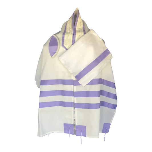 Women's Tallit: Ade-724 Lavender Stripes Tallit