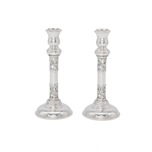 Elegant Filigree: Sterling Silver Candlestick