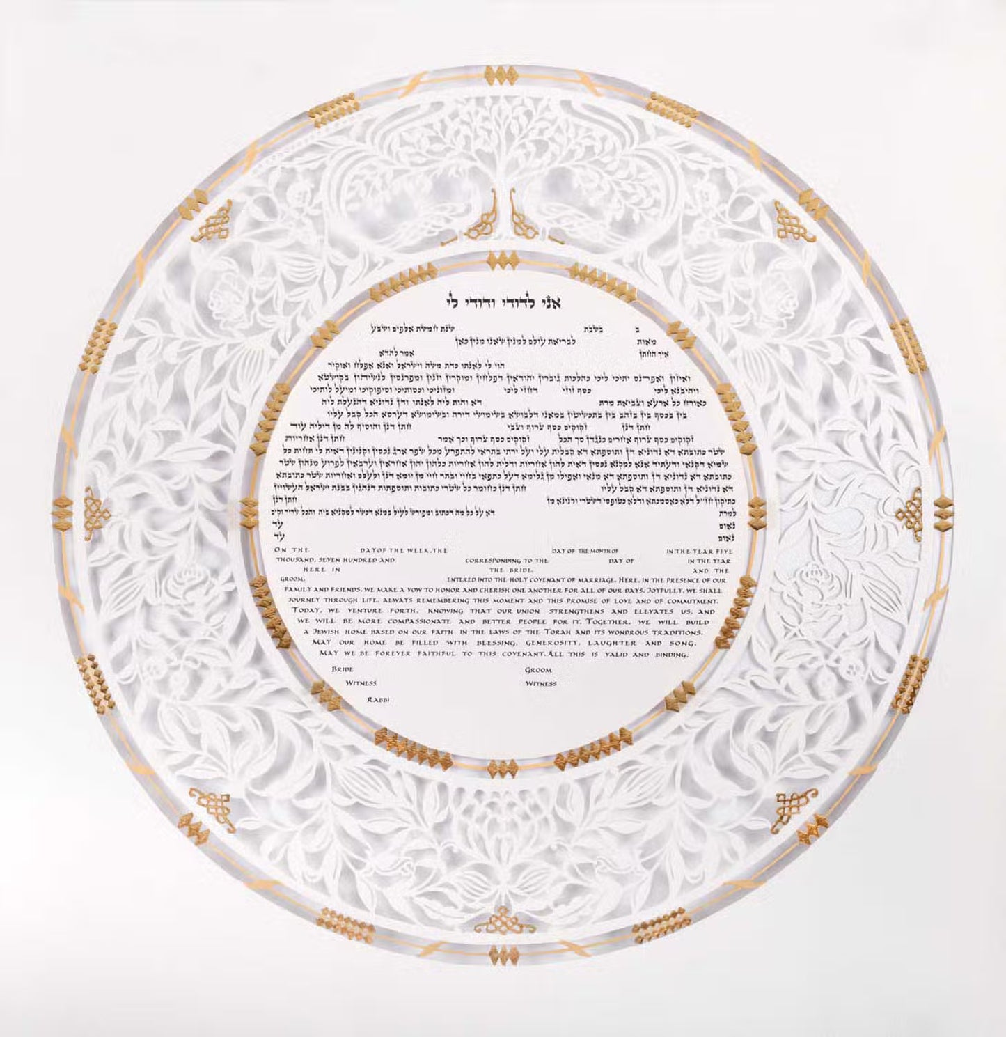 Delft Rose Ketubah