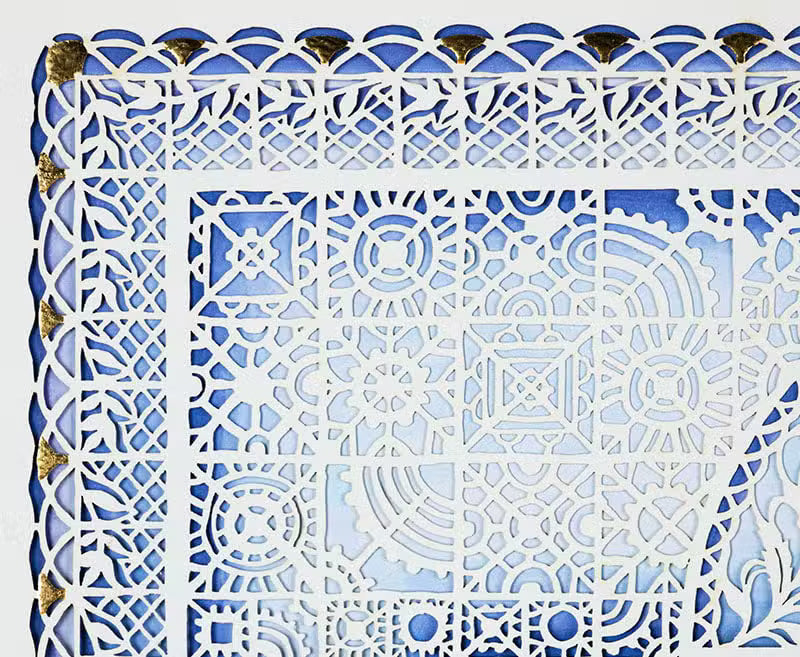 Gold Sapphire Ketubah