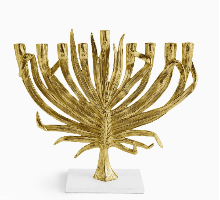 Gold Palm Menorah Chanukah - Michael Aram