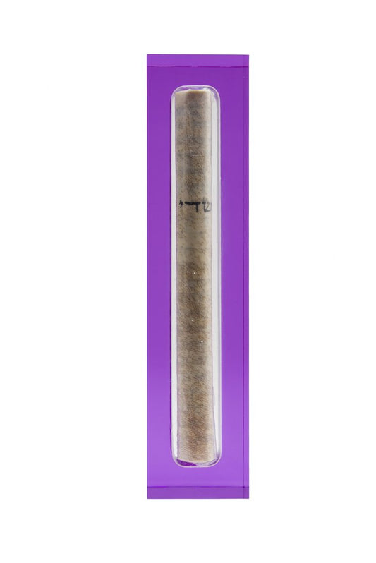Translucent Violet Acrylic Mezuzah - Small by Apeloig Collection