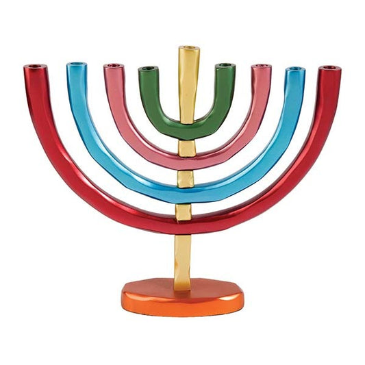 Hanukkah Menorah - 9 Branches - Multicolor