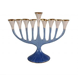 Artistic Enameled Menorah