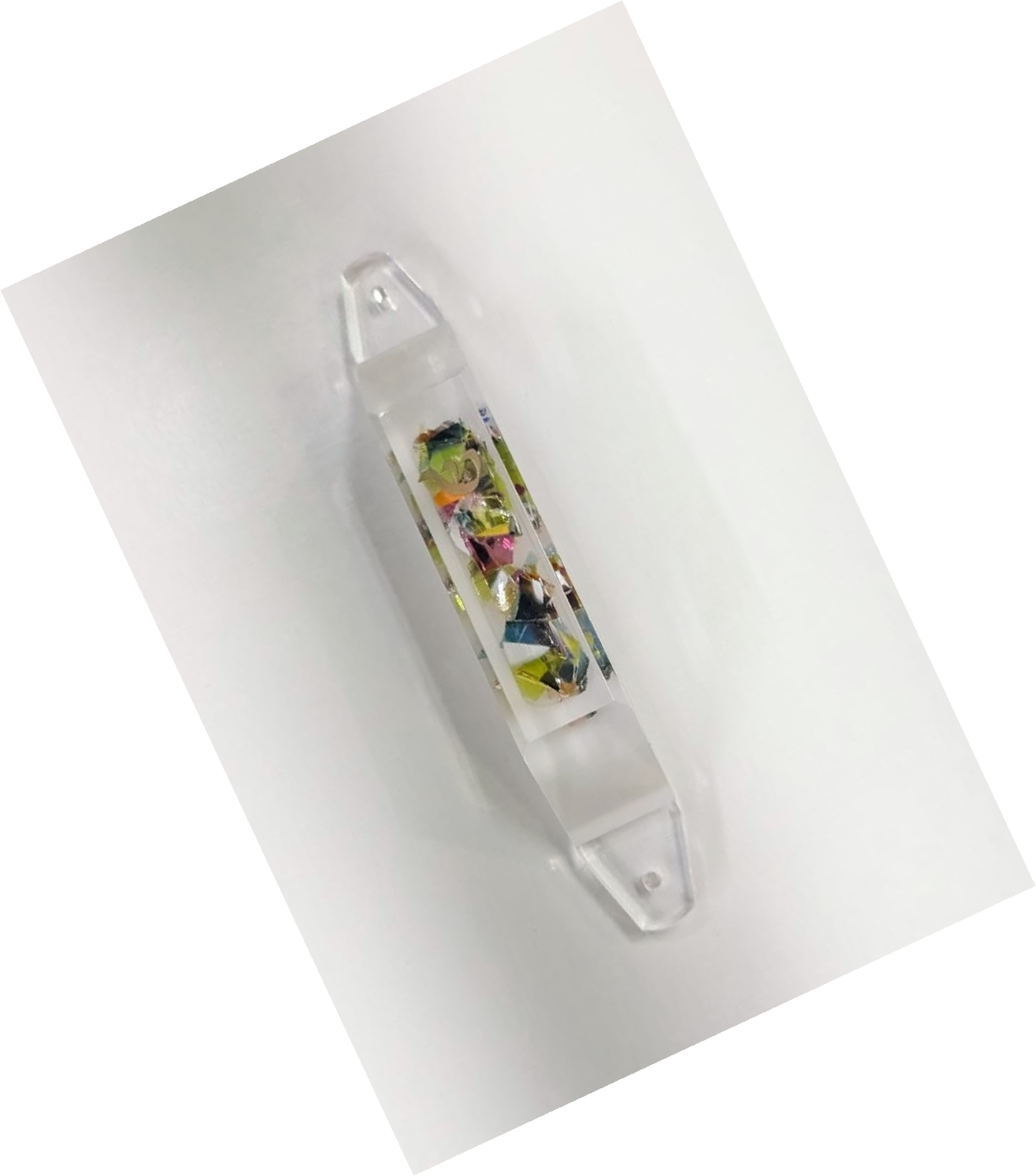Lucite Wedding Glass Mezuzah