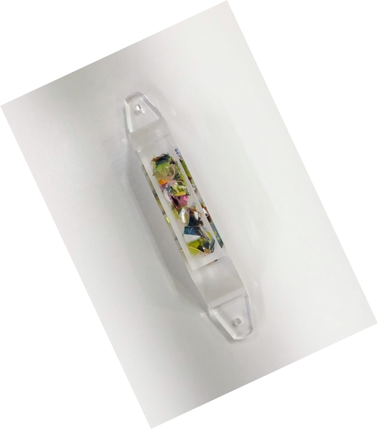 Lucite Wedding Glass Mezuzah
