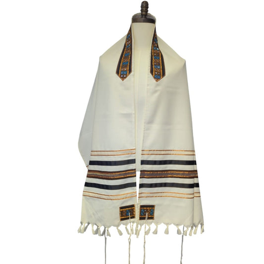 Colorful Metal Squares Wool Tallit