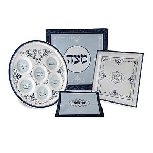 Seder Plate and Matza Plate set of 4
