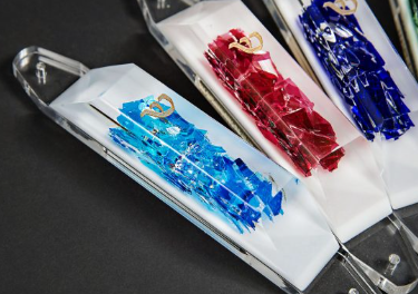 Lucite Wedding Glass Mezuzah