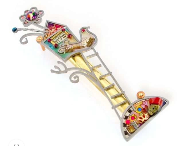 Seeka Peace Dove & Treehouse Ladder Mezuzah