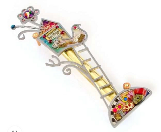 Seeka Peace Dove & Treehouse Ladder Mezuzah
