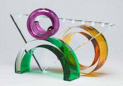 Shardz - Spring Light Handblown Glass Sculpture Menorah