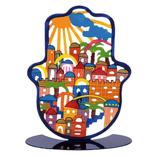 Hand Painted - Hamsa Jerusalem