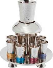 Hammered Metal Kiddush Fountain- Multicolor