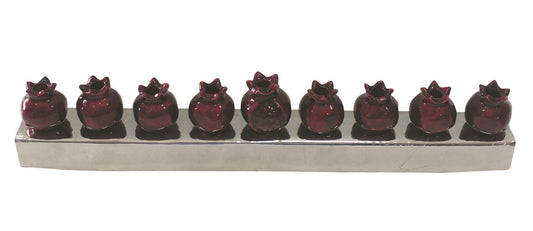 Emanuel Pomegranate Menorah Red By Majestic