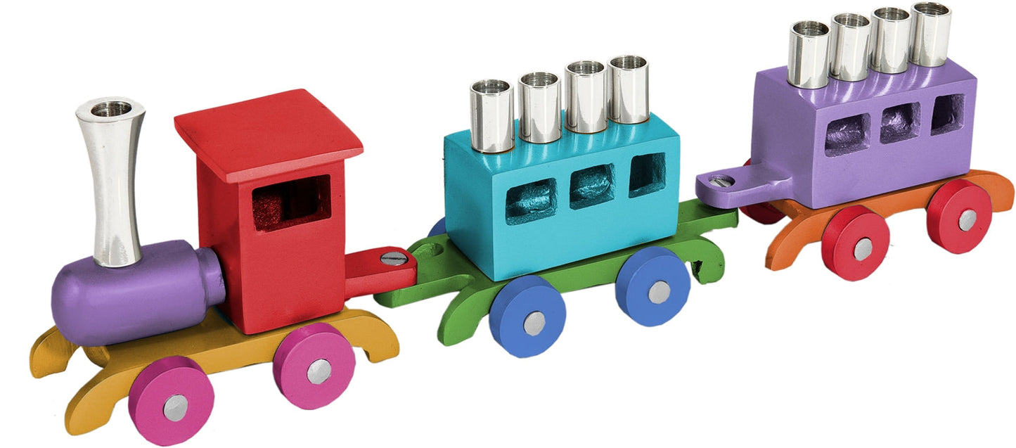 Emanuel Train Menorah By Majestic multi color