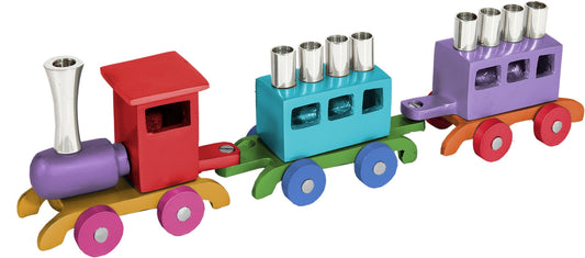 Emanuel Train Menorah By Majestic multi color